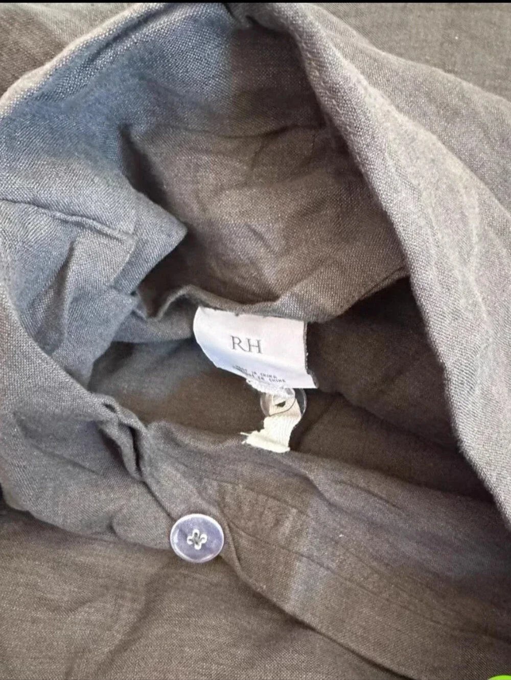 Restoration Hardware Belgian Stonwashed Linen Duvet Cover King